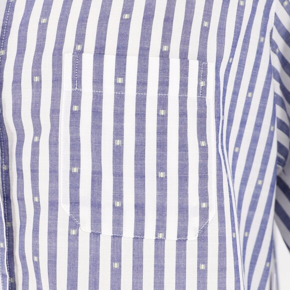 NWT GRAYSON for ANTHROPOLOGIE The Hero Buttondown Shirt Blue Stripe Size M 03 - Picture 7 of 10